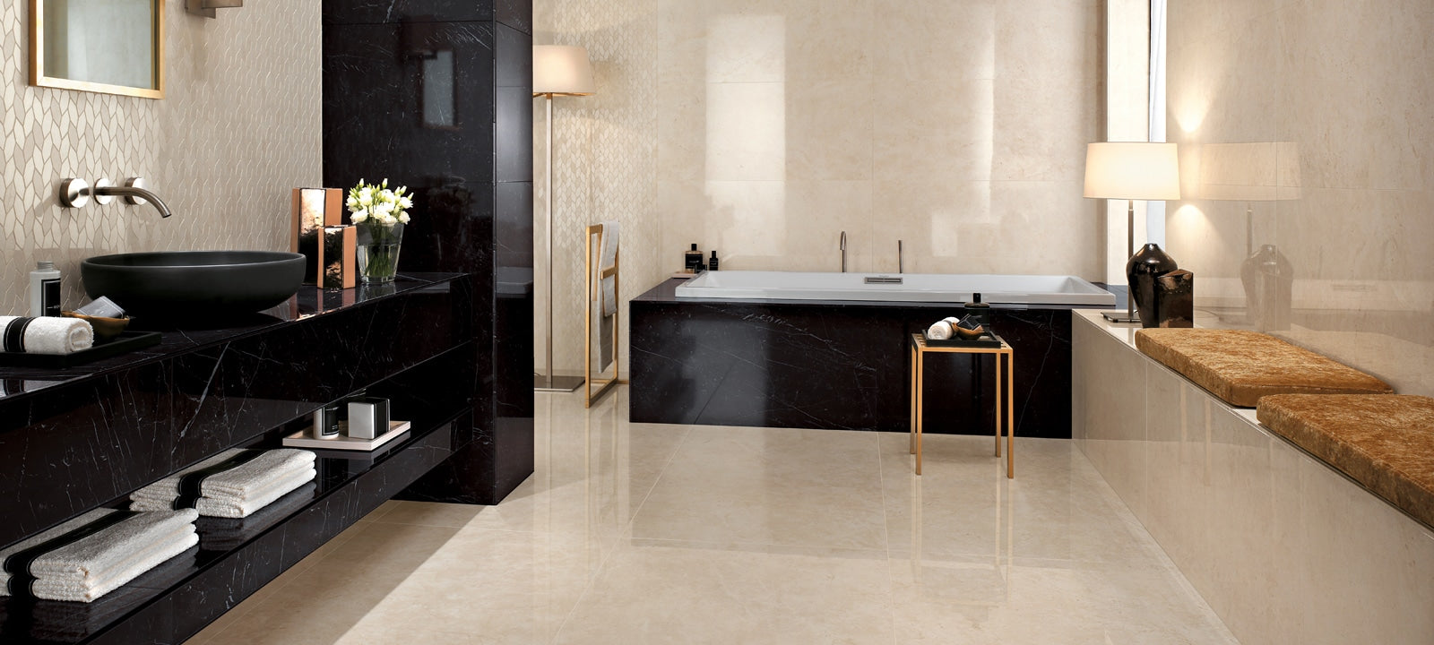 Minoli - Marvel Nero Marquina Porcelain Matt, 30 x 60cm (VC03266)