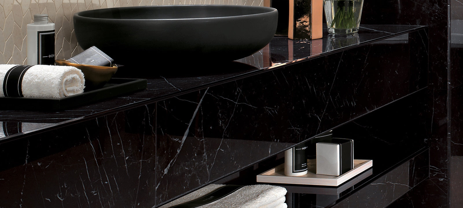 Minoli - Marvel Nero Marquina Porcelain Matt, 30 x 60cm (VC03266)