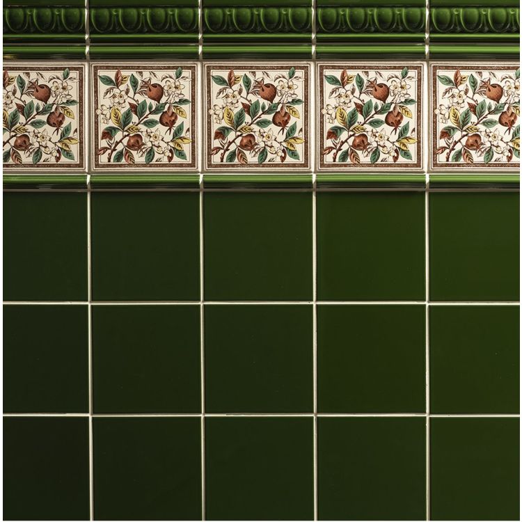 Original Style - Edwardian Green Astragal Moulding, 15.2 x 2.1cm (IM-0026201)