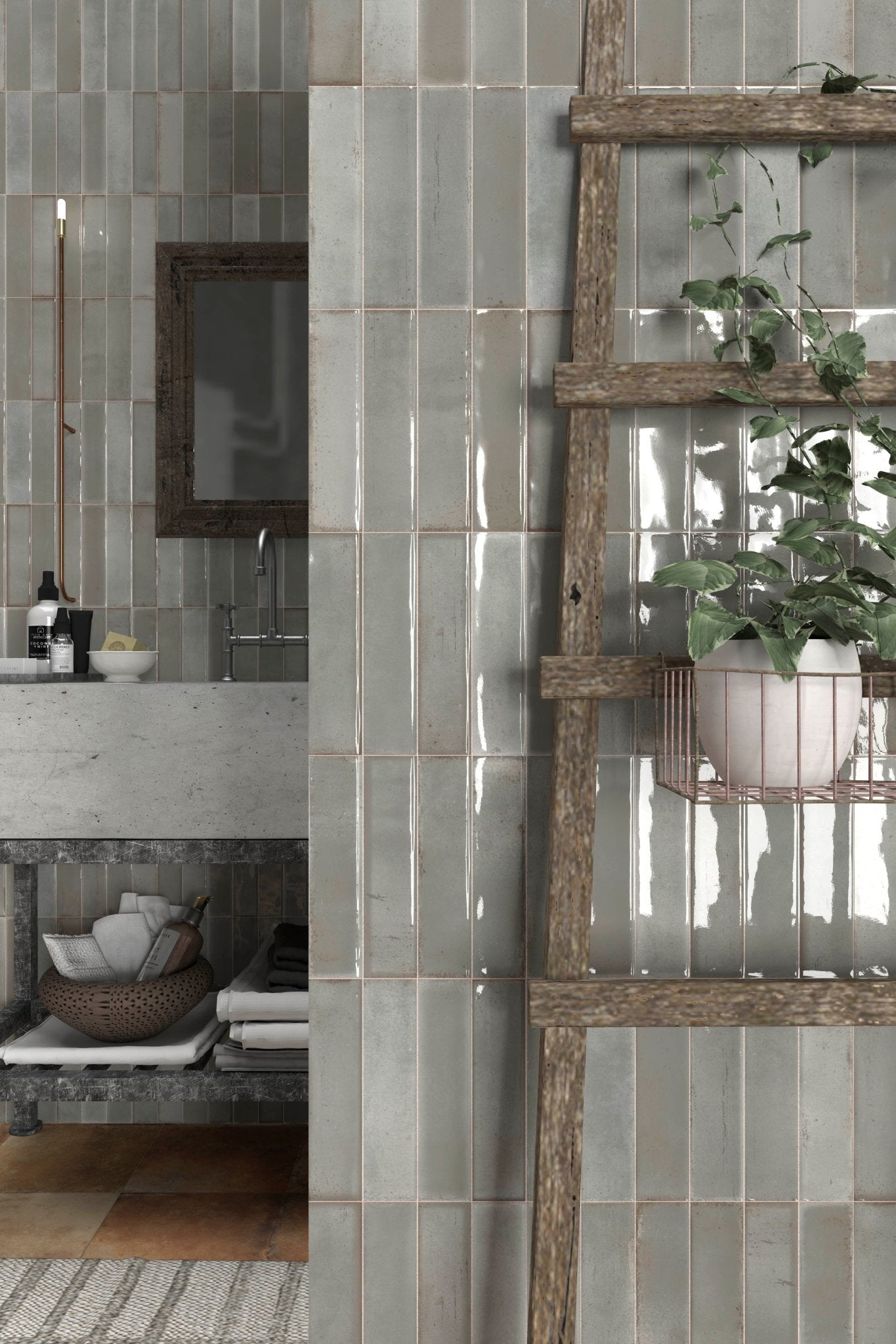 Artisan Grigio Gloss, 25 x 60cm - Tiles & Stone To You