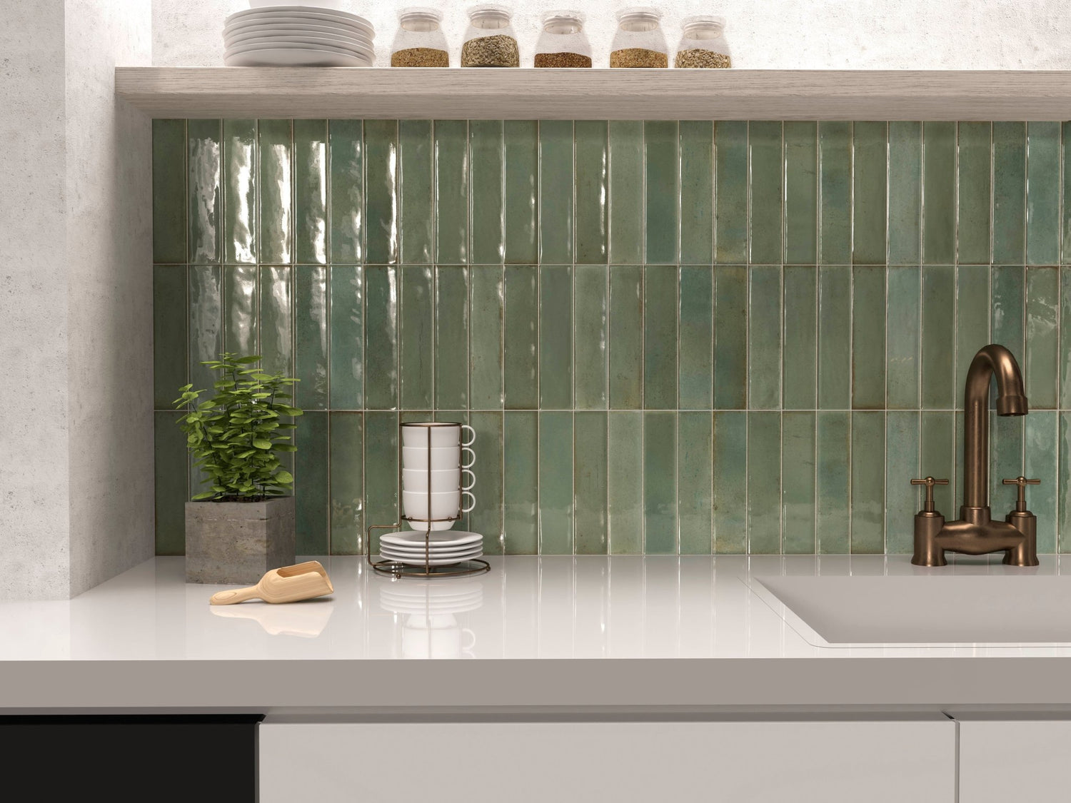 Artisan Verde Gloss, 25 x 60cm - Tiles & Stone To You