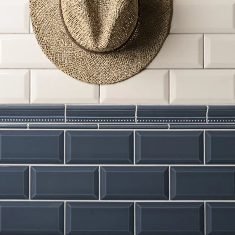 Original Style - Ascot Blue Metro Bevelled Tile, 15 x 7.5cm (IM-0030183)