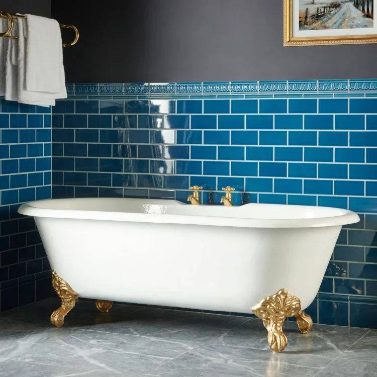 Original Style - Baroque Blue Half Tile, 15.2 x 7.5cm (IM-0008416)