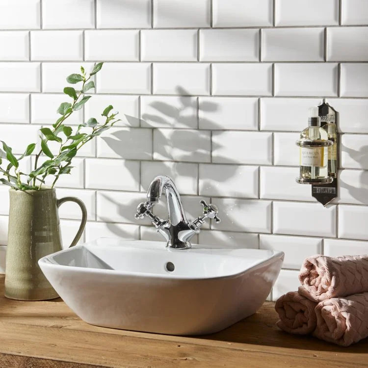Original Style - Brilliant White Metro Bevelled Tile, 15 x 7.5cm (IM-0003718)