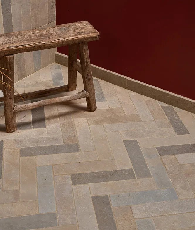 Minoli - Castilan Limestone Parquet Tumbled, 7.5 x 30cm (16599) - Tiles & Stone To You
