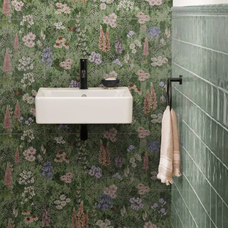 Original Style - English Garden Floral Single Ceramic Tile, 990 x 320mm (IM-0029456) - Tiles & Stone To You