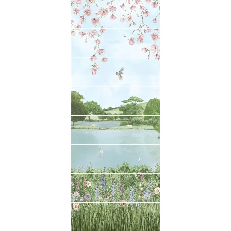 Original Style - English Garden Panel B Ceramic, 2560 x 990mm (IM-0029431) - Tiles & Stone To You