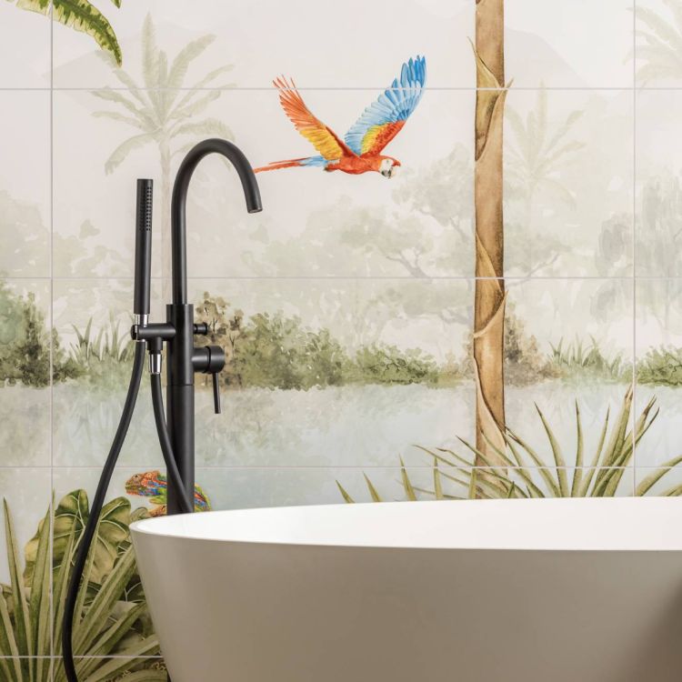Original Style - Tropical Oasis Panel A Ceramic, 2560 x 990mm (IM-0029426) - Tiles & Stone To You