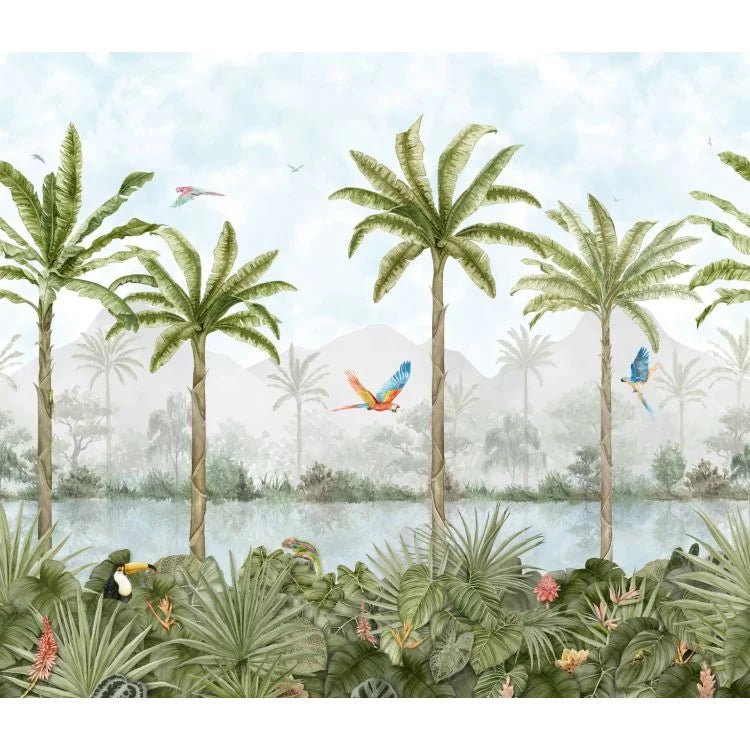 Original Style - Tropical Oasis Panel B Ceramic, 2560 x 990mm (IM-0029427) - Tiles & Stone To You