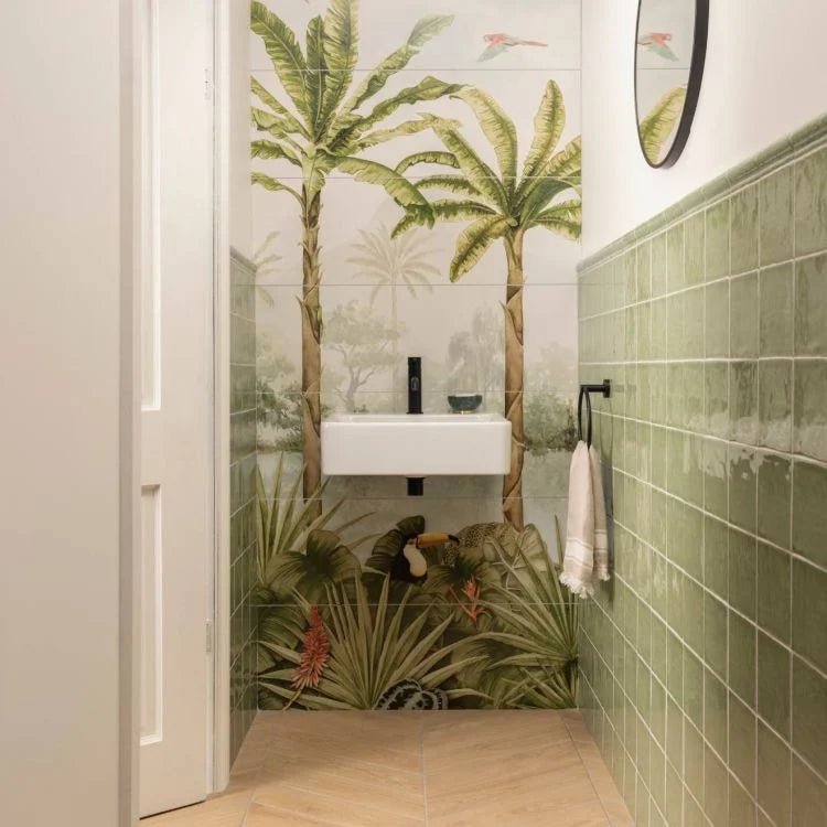 Original Style - Tropical Oasis Panel C Ceramic, 2560 x 990mm (IM-0029428) - Tiles & Stone To You