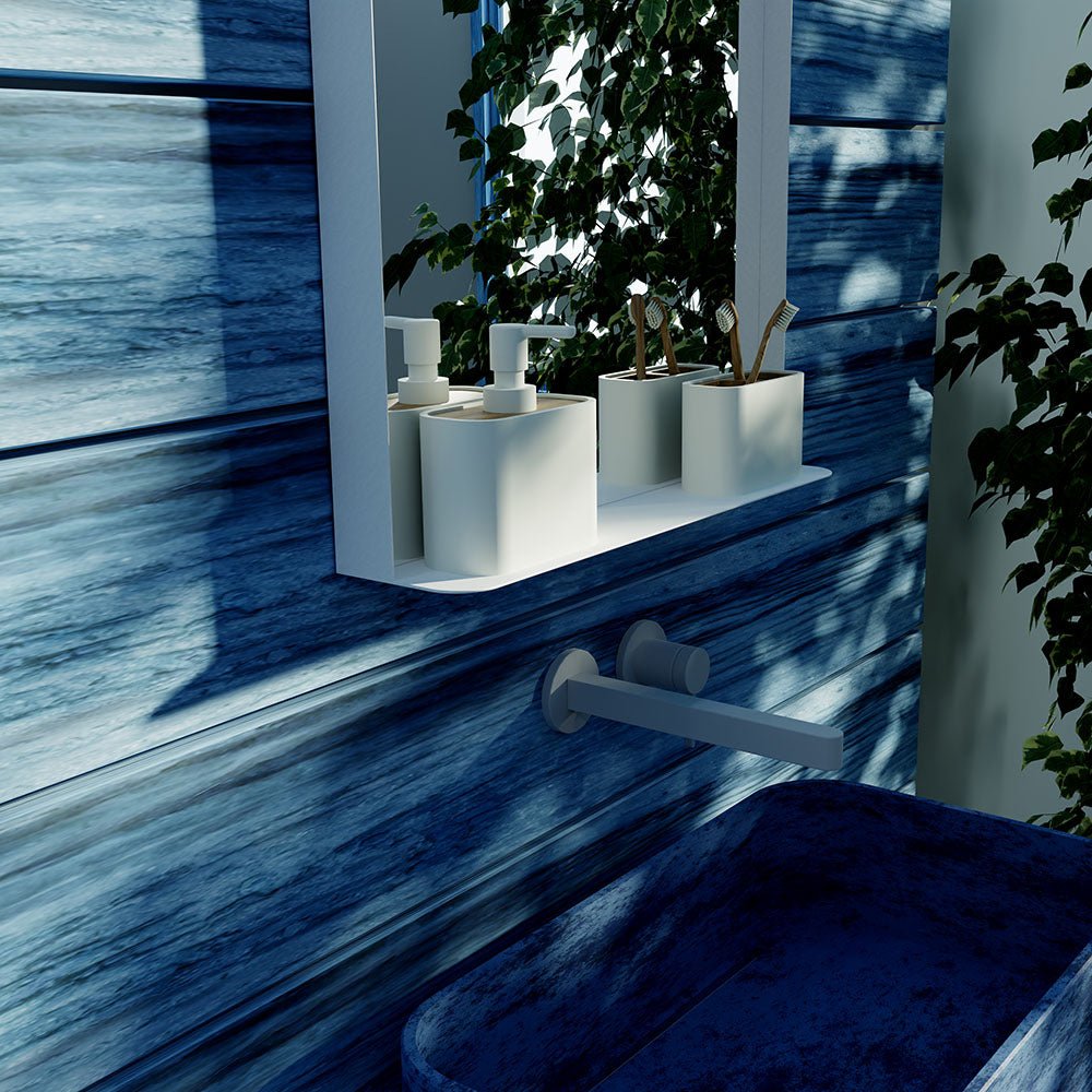 Origins Living - City Mirror with Shelf 50 White, 50x75cm (CTY - 002057 - WH) - Tiles & Stone To You