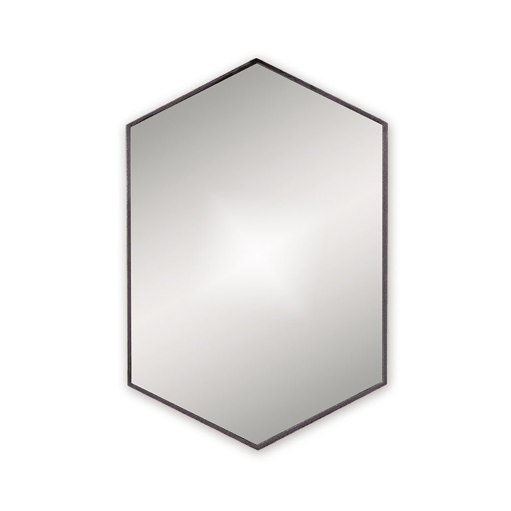 Origins Living - Docklands Hexagonal Mirror Black, 50x75cm (B375516) - Tiles & Stone To You