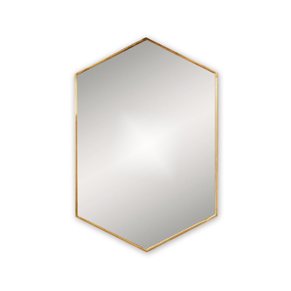 Origins Living - Docklands Hexagonal Mirror Brushed Brass, 50x75cm (B375509) - Tiles & Stone To You
