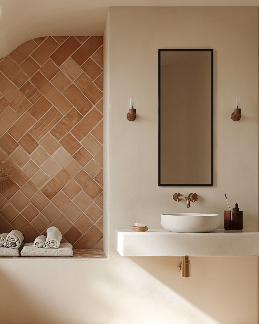 Origins Living - Docklands Rectangular Mirror Black, 40x100cm (DKL - 001410 - BK) - Tiles & Stone To You