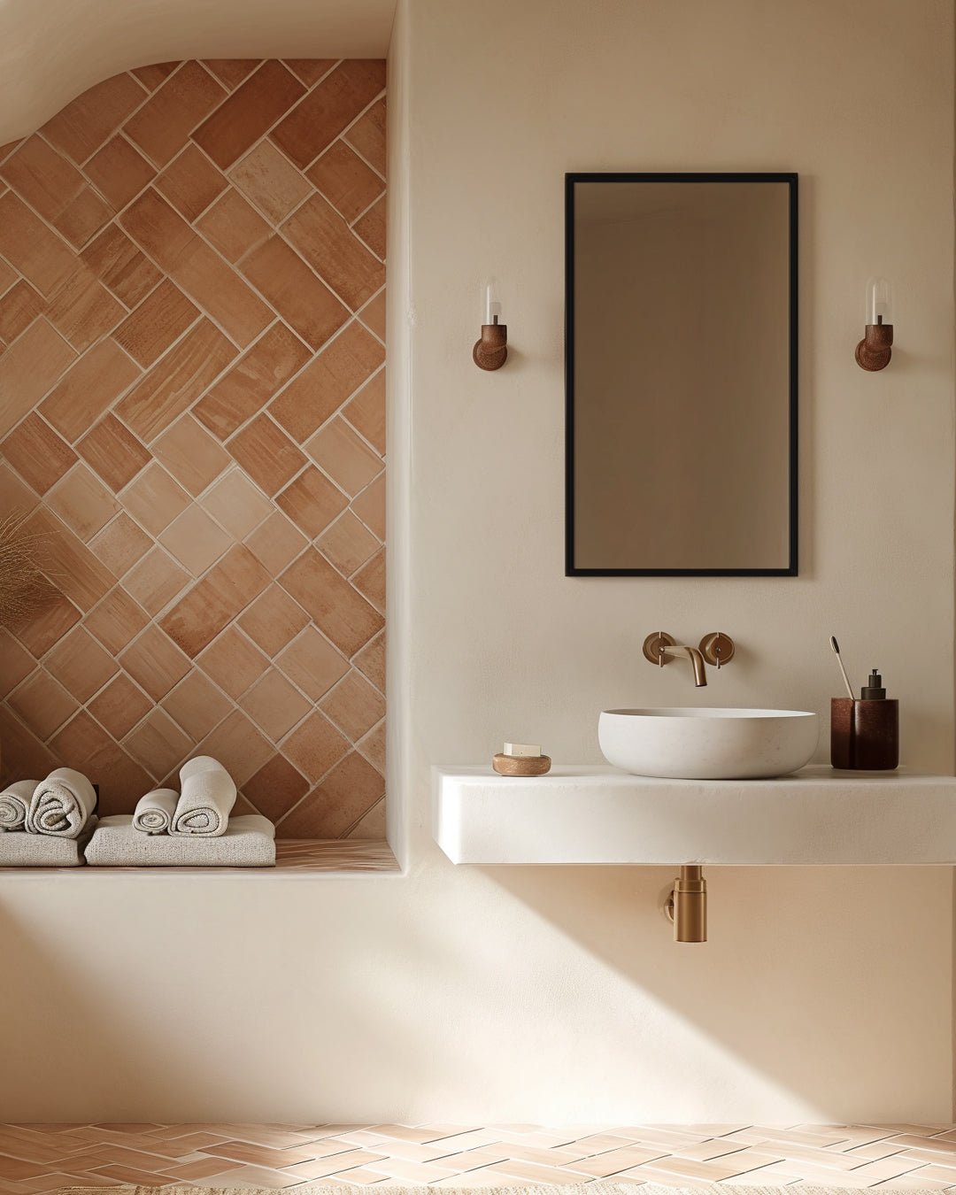 Origins Living - Docklands Rectangular Mirror Black, 50x80cm (B375585) - Tiles & Stone To You