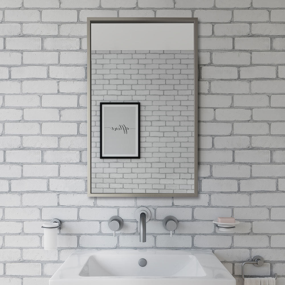 Origins Living - Docklands Rectangular Mirror Brushed Stainless Steel, 50x80cm (DKL - 001058 - BS) - Tiles & Stone To You