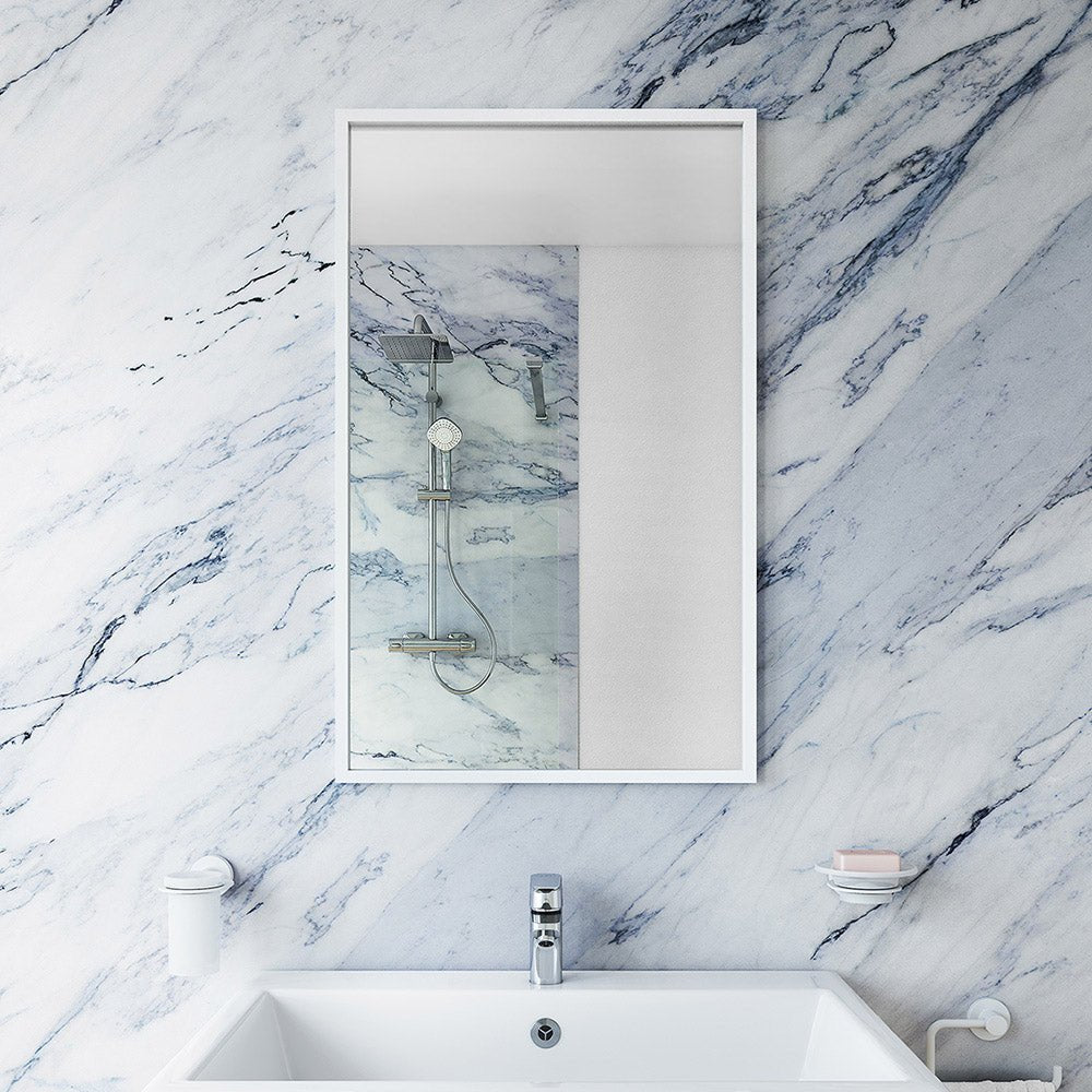 Origins Living - Docklands Rectangular Mirror White, 50x80cm (B375745) - Tiles & Stone To You