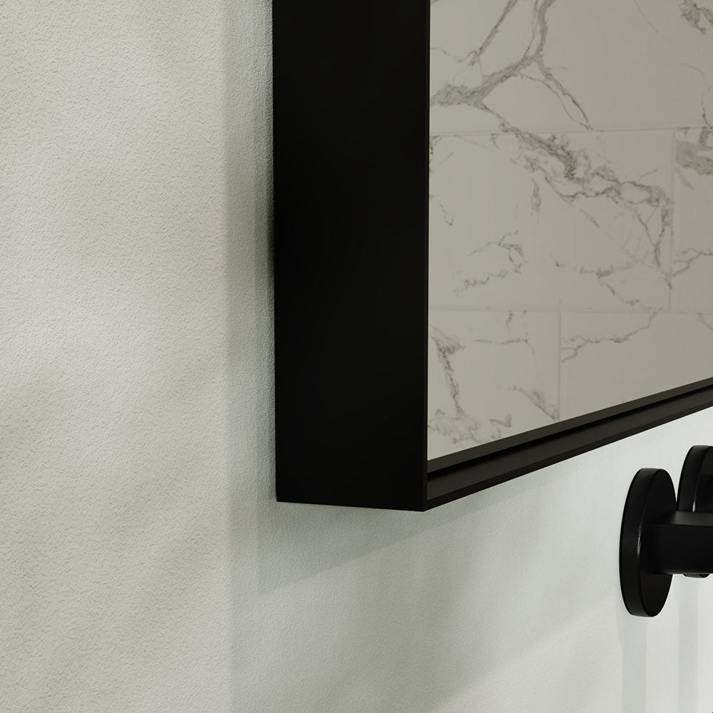 Origins Living - Newington Rectangular Mirror Black, 60x80cm (NWG - 001068 - BK) - Tiles & Stone To You