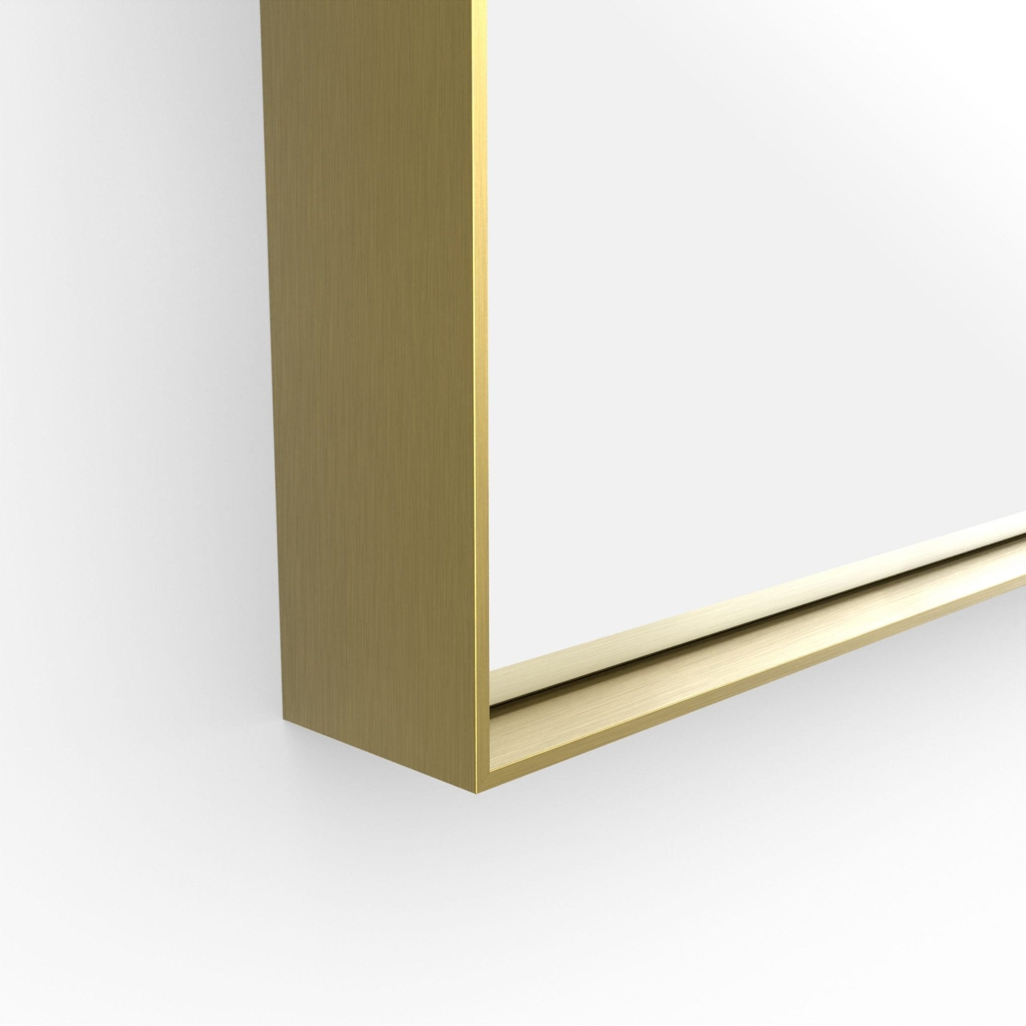 Origins Living - Newington Rectangular Mirror Brushed Brass, 120x70cm (NWG - 001127 - BB) - Tiles & Stone To You