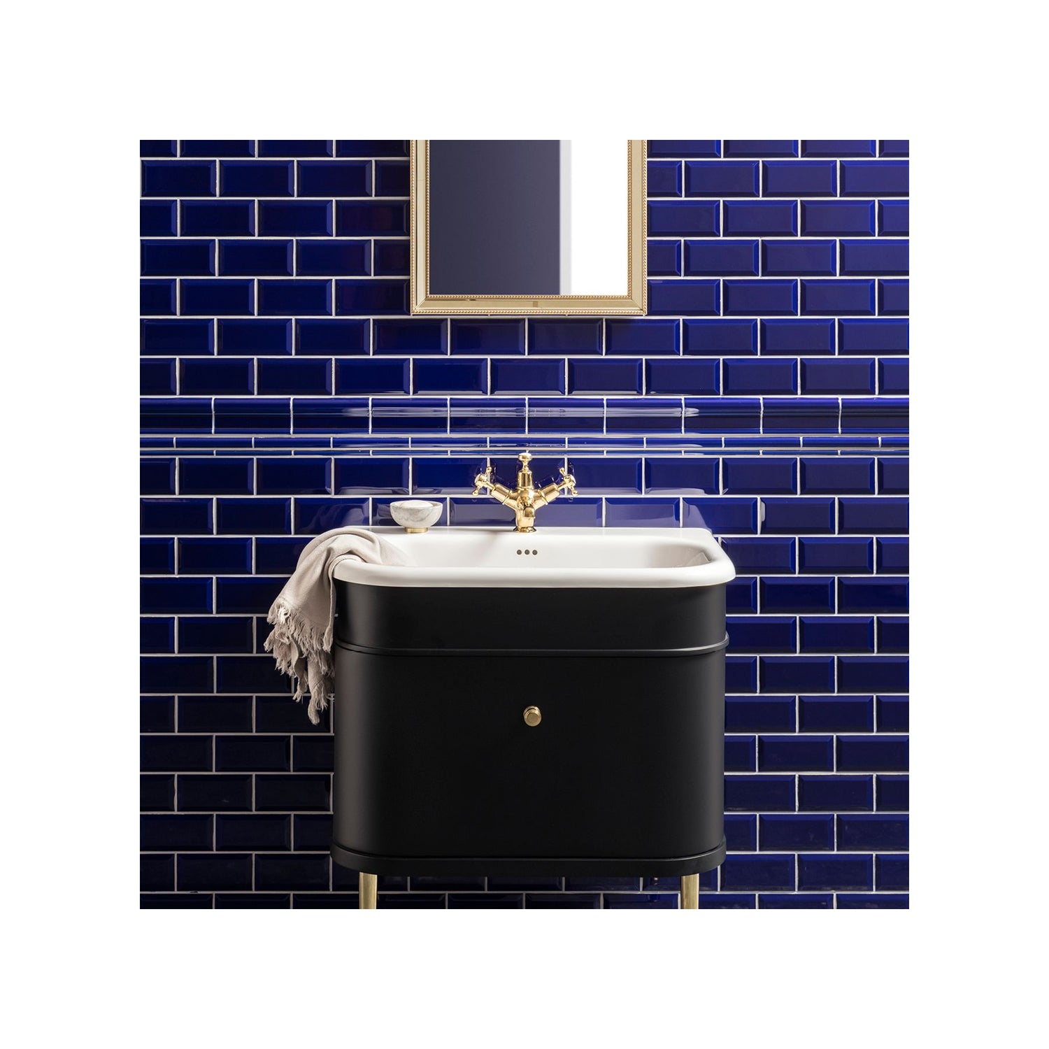 Original Style - Royal Blue Metro Bevelled Tile, 15 x 7.5cm (IM-0021189)