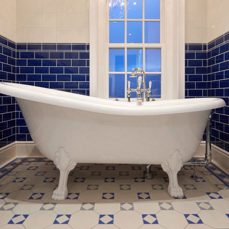 Original Style - Royal Blue Half Tile, 15.2 x 7.5cm (IM-0019898)