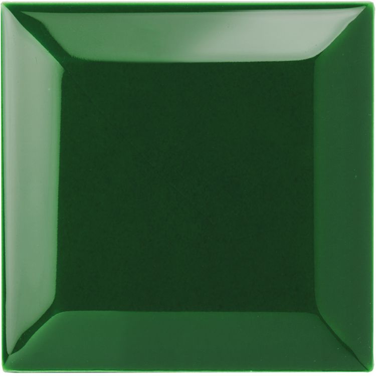 Original Style - Victorian Green Metro Bevelled Corner Tile, 7.5 x 7.5cm (IM-0016580)