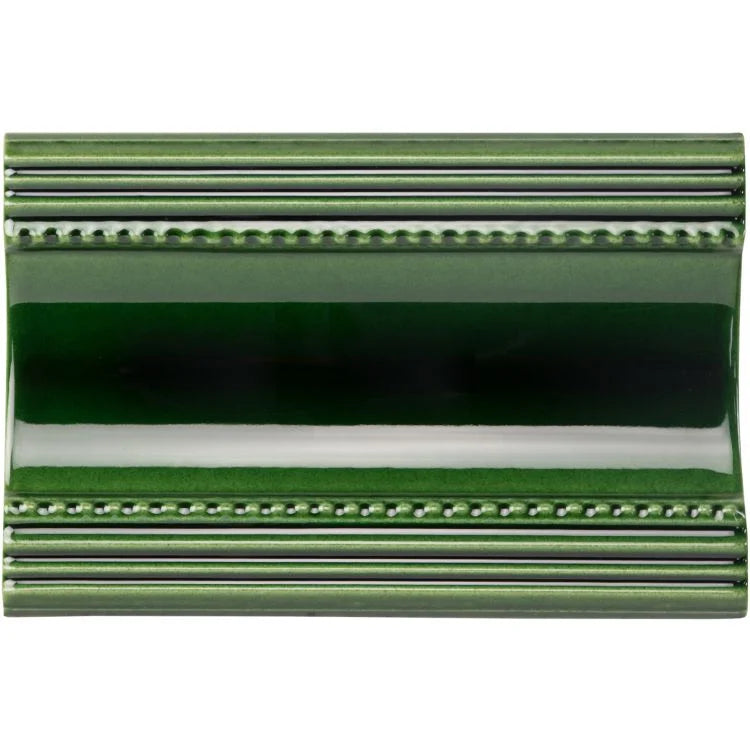 Original Style - Victorian Green Plain Cornice, 15.2 x 7.5cm (IM-0016659)