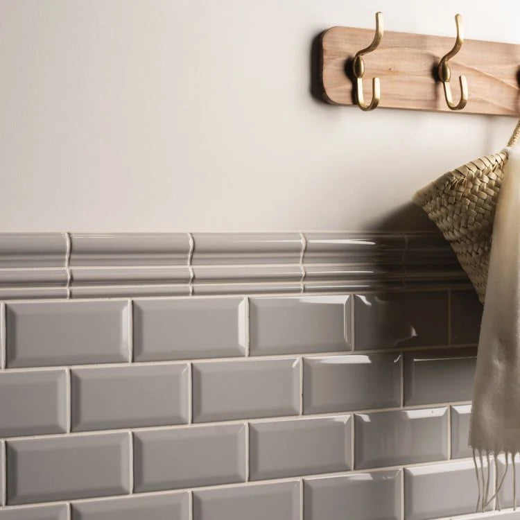 Original Style - Westminster Grey Metro Bevelled Tile, 15 x 7.5cm (IM-0006094)