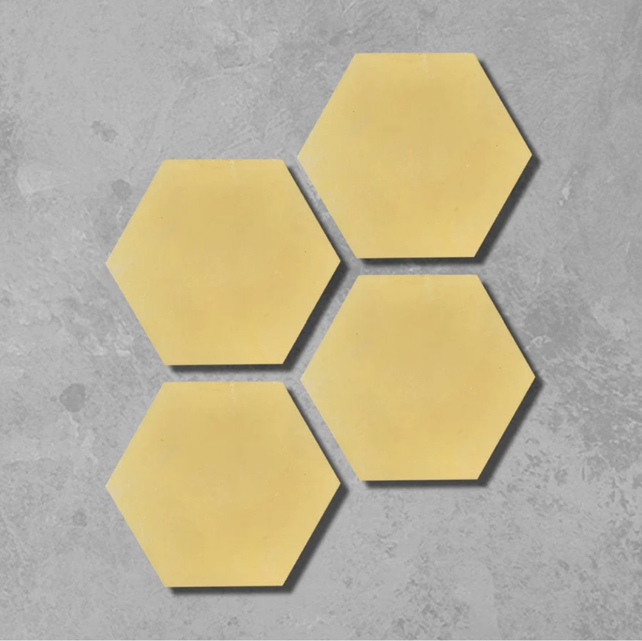 Bert and May - Canola Yellow Hexagonal Tile, 23 x 20cm - Tiles & Stone To You