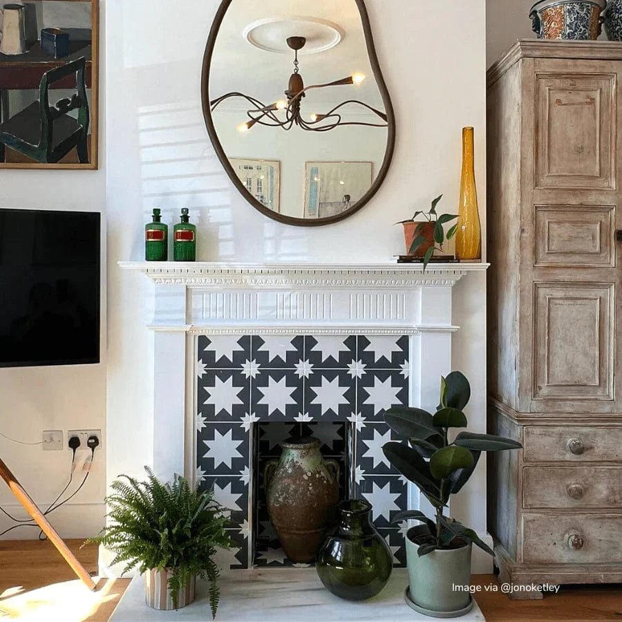 Bert & May - Black Pradena Porcelain Matt, 20 x 20cm - Tiles & Stone To You