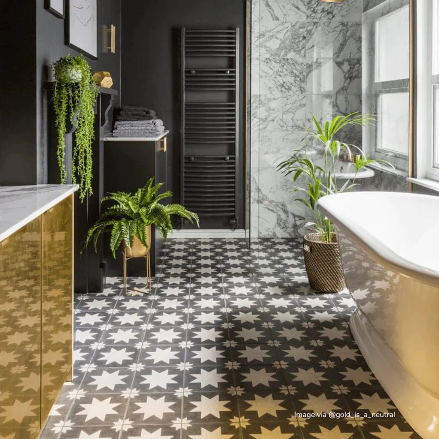 Bert & May - Black Pradena Porcelain Matt, 20 x 20cm - Tiles & Stone To You