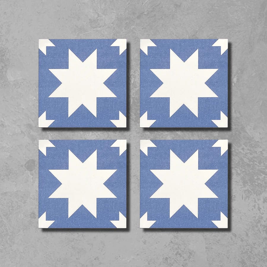 Bert & May - Blue Pradena Porcelain Matt, 20 x 20cm - Tiles & Stone To You