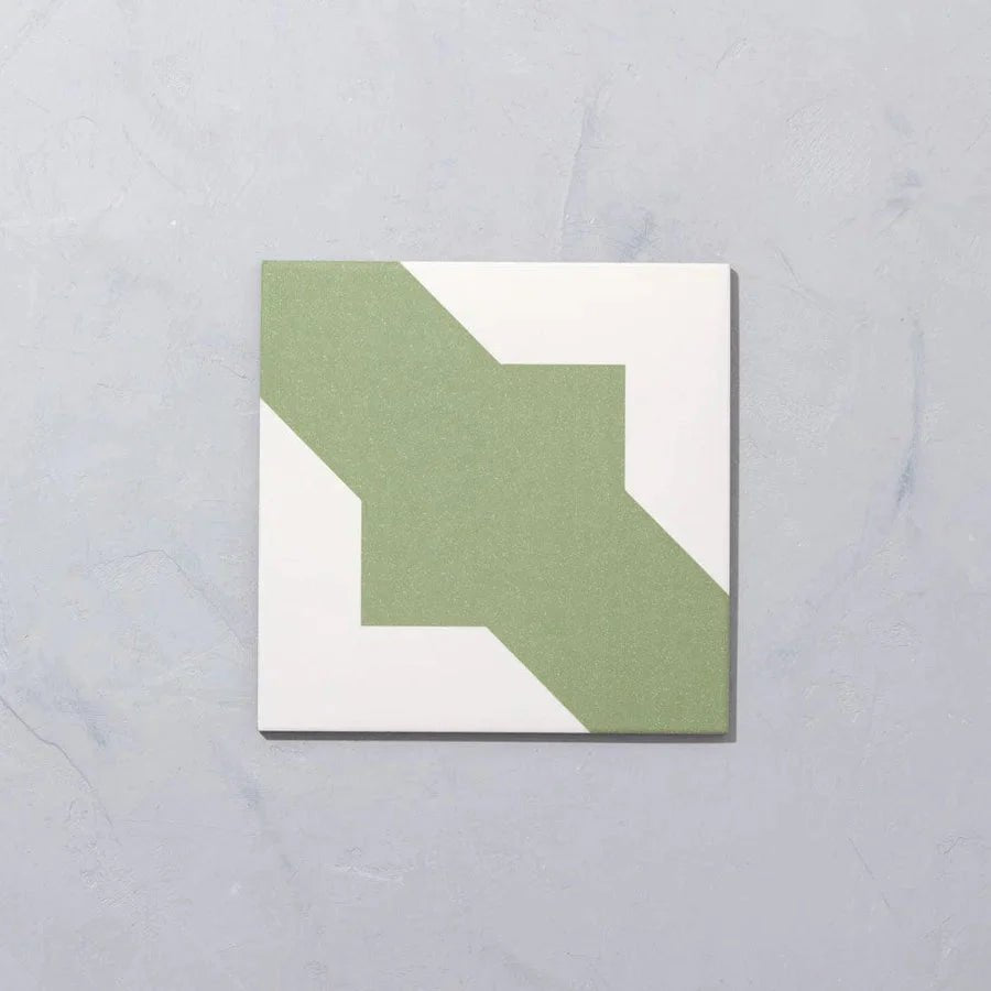 Bert & May - Crosses Forest Green Porcelain Matt, 20 x 20cm - Tiles & Stone To You