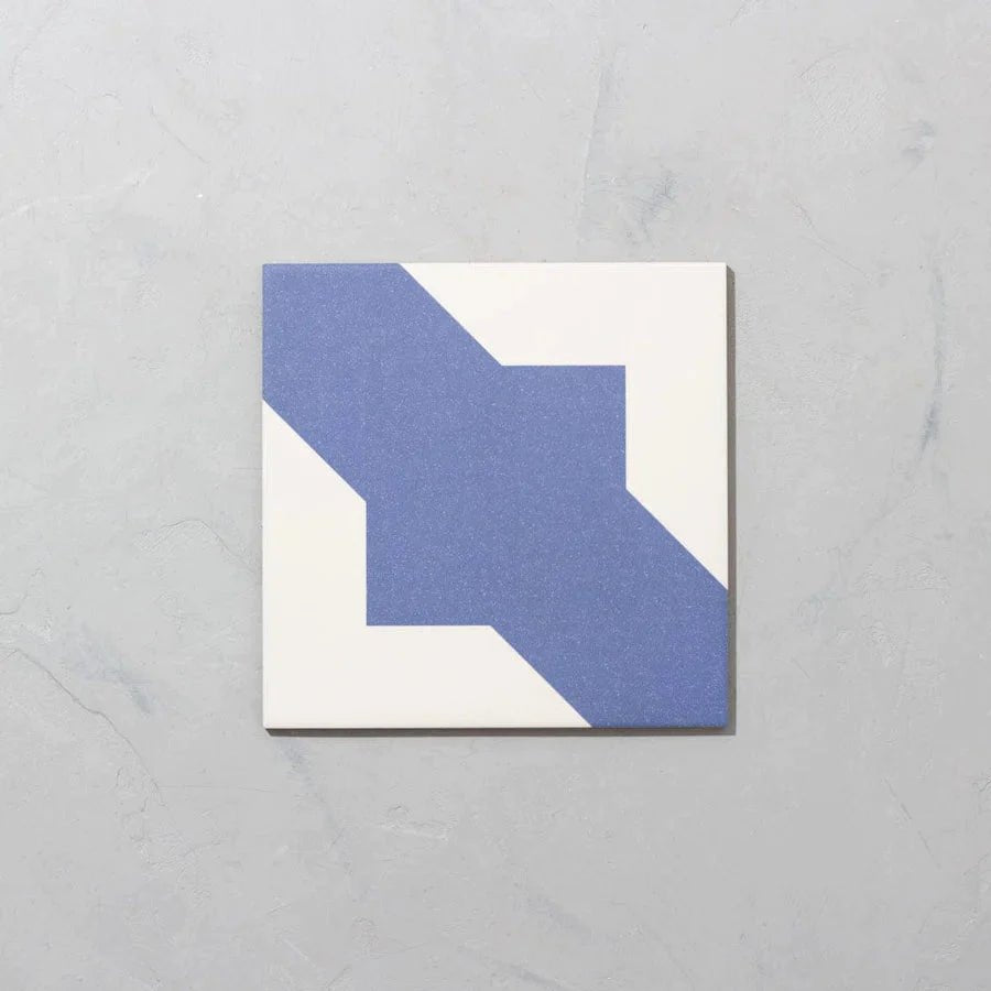 Bert & May - Crosses Navy Porcelain Matt, 20 x 20cm - Tiles & Stone To You