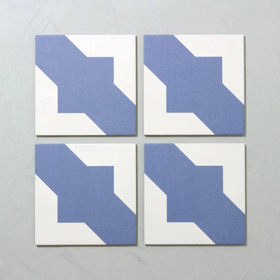 Bert & May - Crosses Navy Porcelain Matt, 20 x 20cm - Tiles & Stone To You