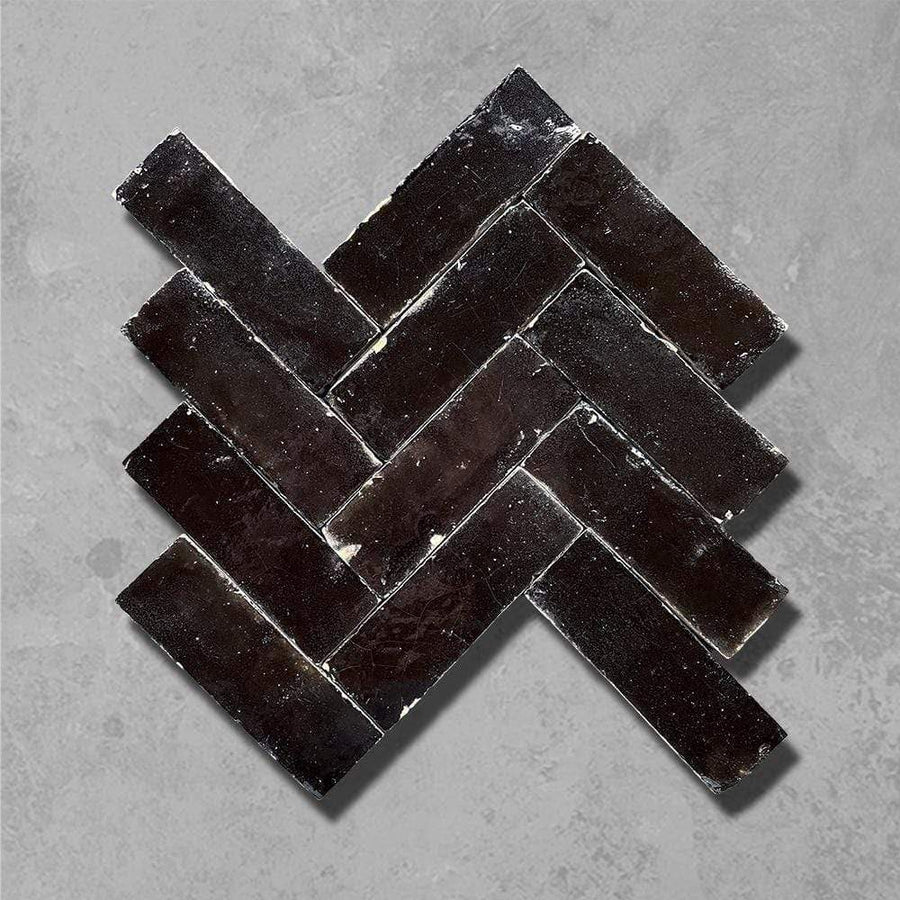 Bert & May - Ebony Thick Bejmat Glossy, 15 x 5cm - Tiles & Stone To You