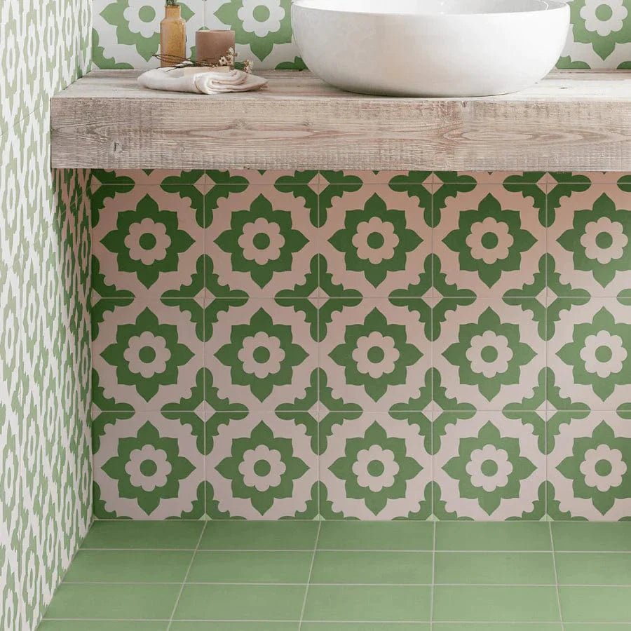 Bert & May - Forest Green Porcelain Matt, 20 x 20cm - Tiles & Stone To You