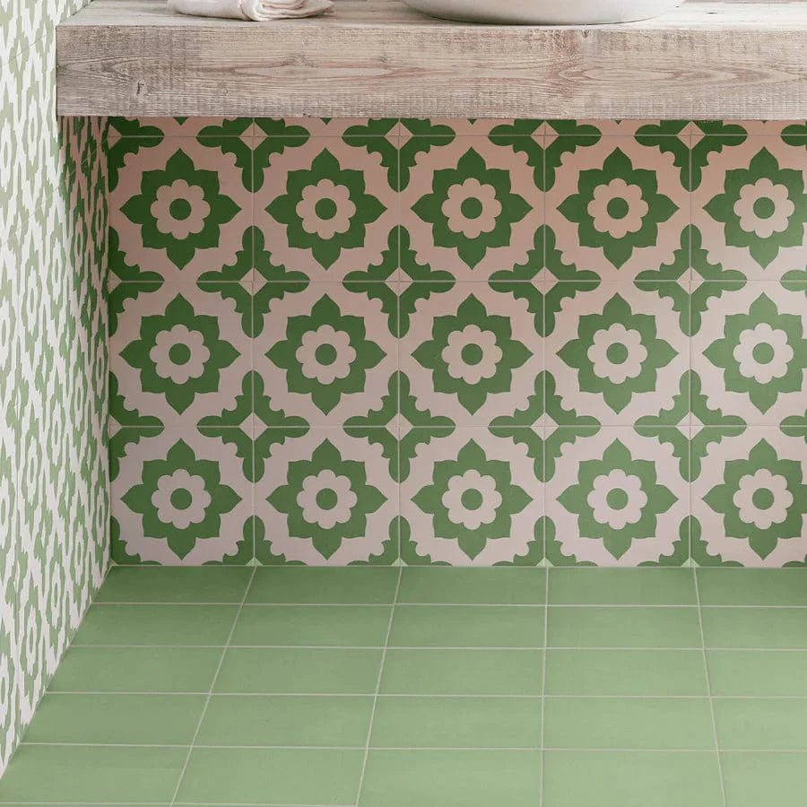 Bert & May - Forest Green Santona Porcelain Matt, 20 x 20cm - Tiles & Stone To You