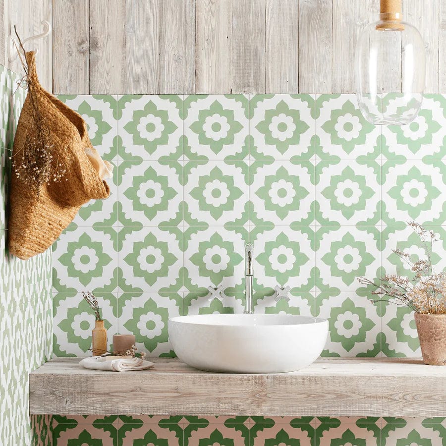 Bert & May - Forest Green Santona Porcelain Matt, 20 x 20cm - Tiles & Stone To You