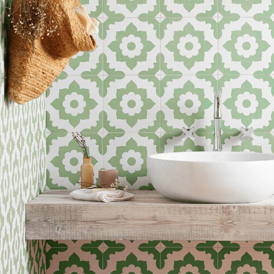 Bert & May - Forest Green Santona Porcelain Matt, 20 x 20cm - Tiles & Stone To You
