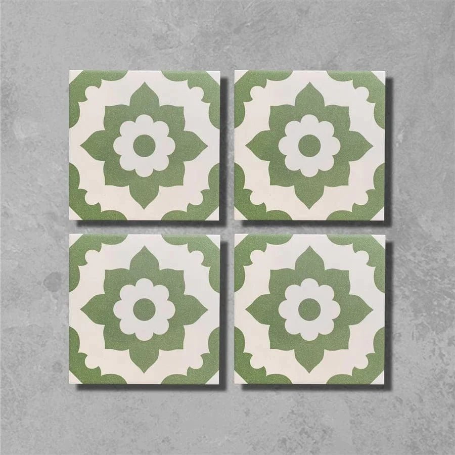 Bert & May - Forest Green Santona Porcelain Matt, 20 x 20cm - Tiles & Stone To You