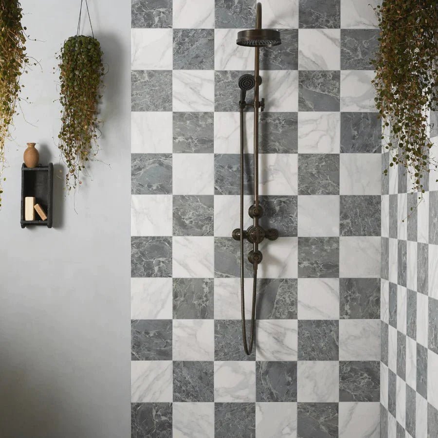 Bert & May - Green Marble Porcelain Matt, 20 x 20cm - Tiles & Stone To You