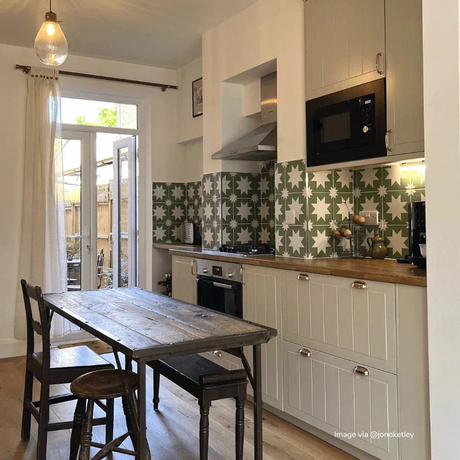 Bert & May - Green Pradena Porcelain Matt, 20 x 20cm - Tiles & Stone To You