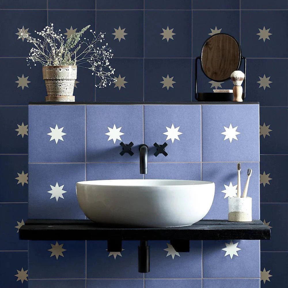 Bert & May - Luna Navy Porcelain Matt, 20 x 20cm - Tiles & Stone To You