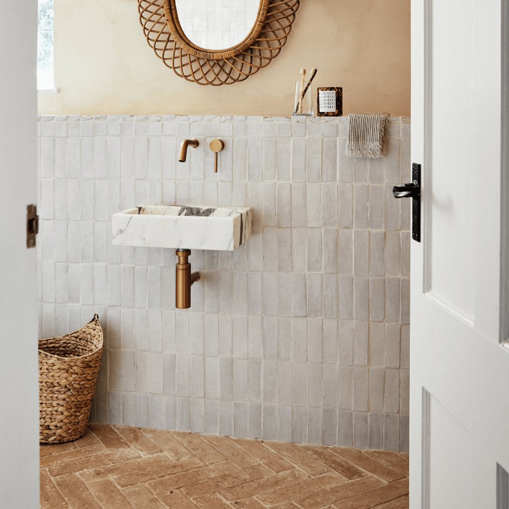 Bert & May - Marrakesh Cloudy White Bejmat, 15 x 5cm - Tiles & Stone To You