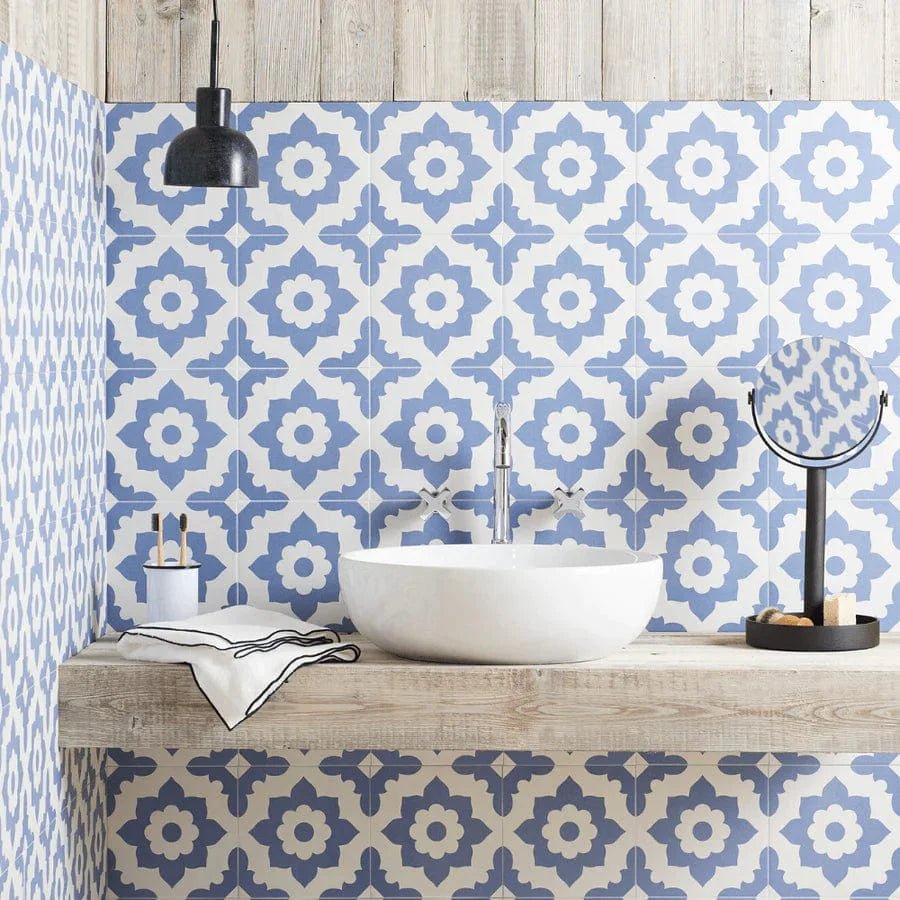 Bert & May - Navy Santona Porcelain Matt, 20 x 20cm - Tiles & Stone To You