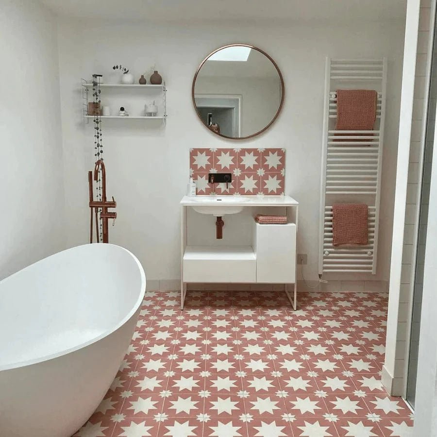 Bert & May - Pink Pradena Porcelain Matt, 20 x 20cm - Tiles & Stone To You