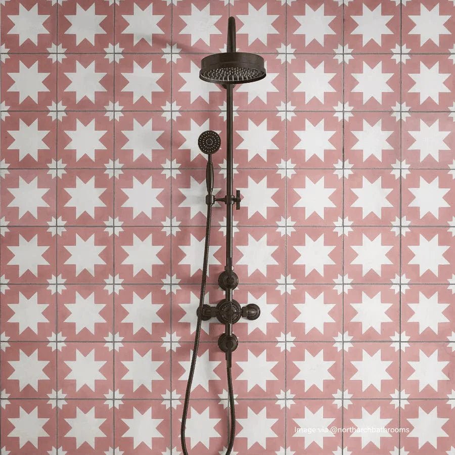 Bert & May - Pink Pradena Porcelain Matt, 20 x 20cm - Tiles & Stone To You