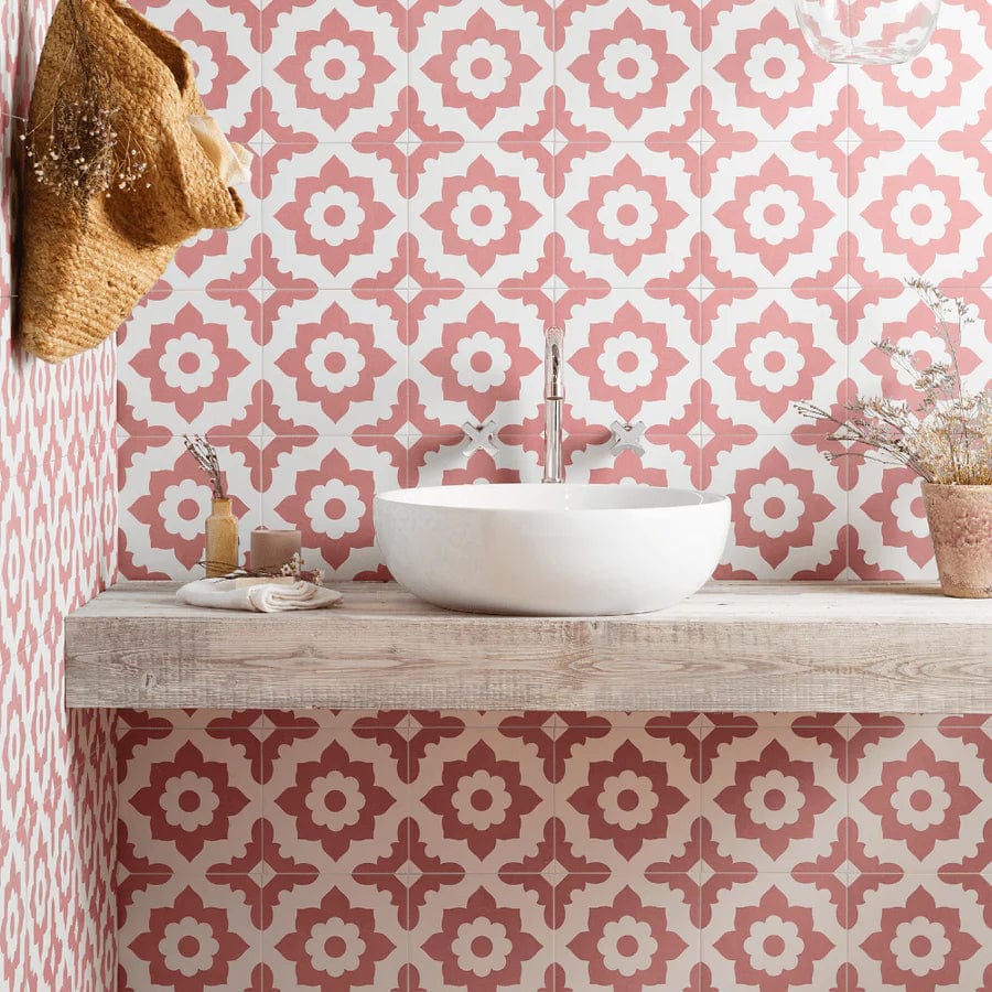 Bert & May - Pink Santona Porcelain Matt, 20 x 20cm - Tiles & Stone To You