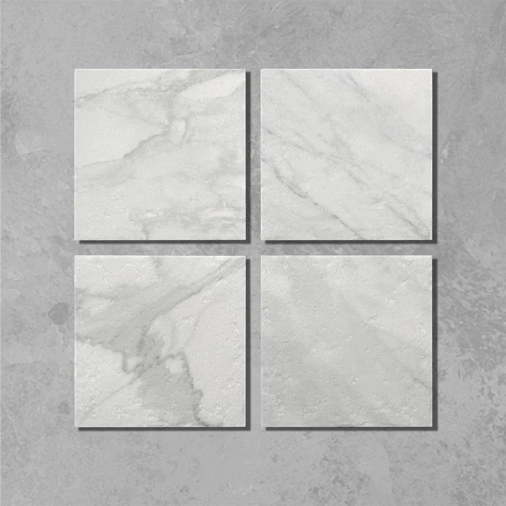 Bert & May - White Marble Porcelain Matt, 20 x 20cm - Tiles & Stone To You